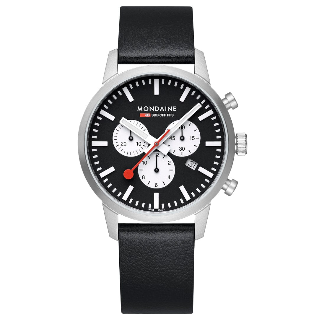 Mondaine Neo MSD.41420.LBV Herrenuhr Schwarz • Saphirglas • Quarz-Chronograph