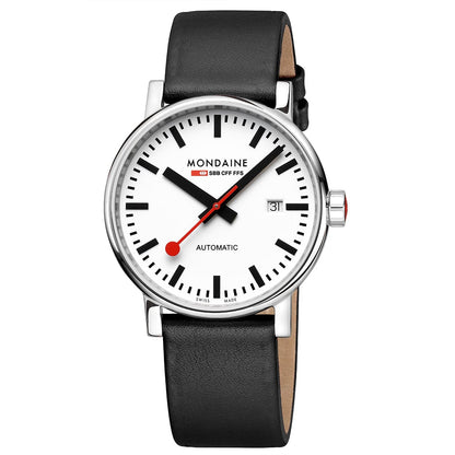 Mondaine evo2 MSE.40610.LBV Herrenuhr Schwarz • Automatikwerk Sellita SW 220-1 • Saphirglas, Bild 5