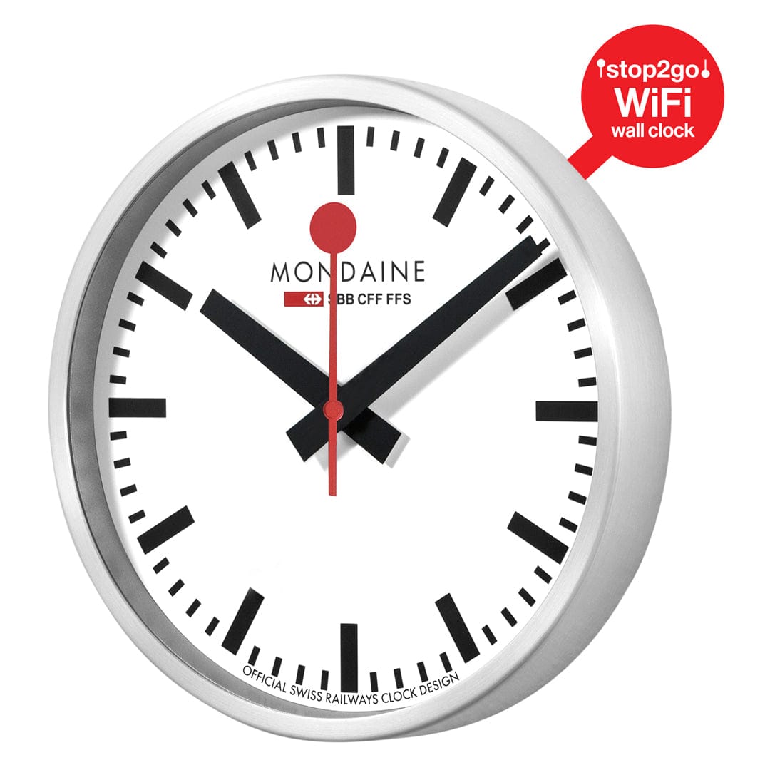 Mondaine stop2go MSM.25S11.1 Armbanduhr Weiß • WiFi-Synchronisation • Ikonisches Schweizer Bahnhofsuhren-Design, Bild 3