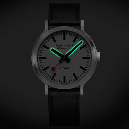 Mondaine Original MST.4161B.LBV Herrenuhr Schwarz • Automatikwerk Sellita SW200-1 • Saphirglas, Bild 2