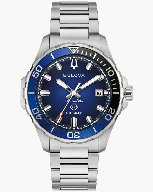 Bulova Marine Star 98B466 Herrenuhr Blau • Automatikwerk • Saphirglas