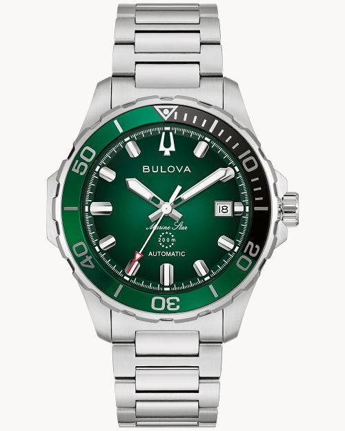 Bulova Marine Star 98B471 Herrenuhr Grün • Automatikwerk • Saphirglas