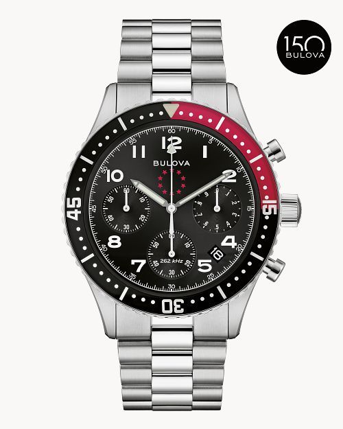 Bulova Marine Star Heritage 98B451 Herrenuhr Schwarz • Precisionist Chronograph • Saphirglas