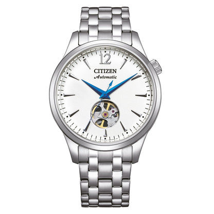 Citizen NH9131-73A Herrenuhr Silber • Automatikwerk mit Open Heart • Kaliber 8229