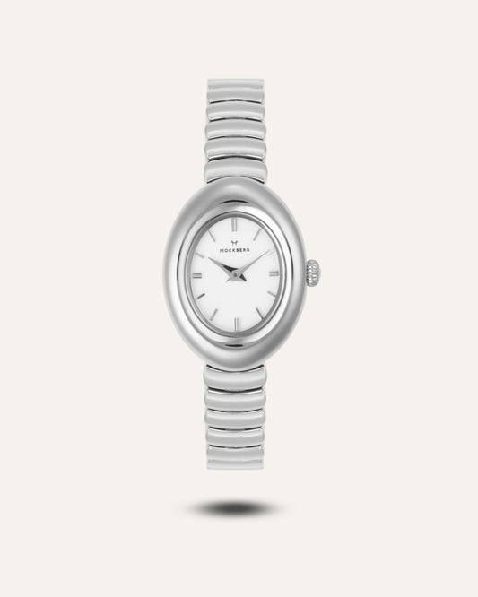 Mockberg Belle Oval MB1419 Damen Armbanduhr Silber • Mineralglas • Edelstahlarmband
