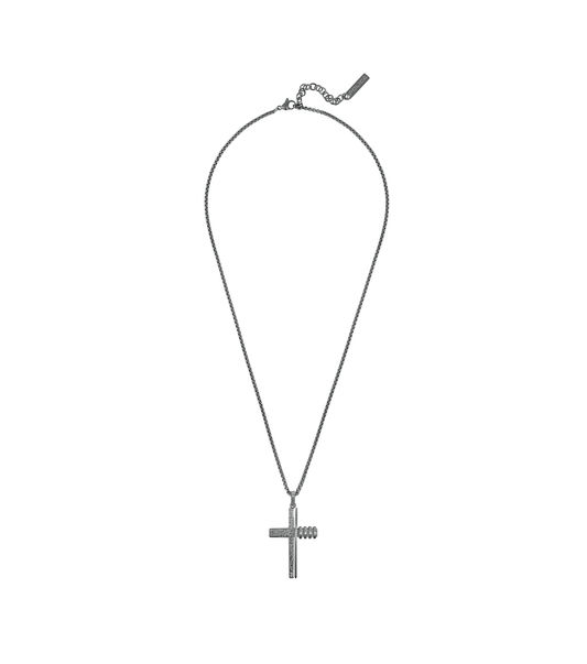 Police Crosstone PEAGN0078802 Herrenkette Antik • Kreuz-Anhänger mit rauer Textur • Maskulines Statement-Design