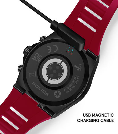 Police My.Avatar 2.0 PEIUN00003X2 Herren Smartwatch Schwarz/Rot • AMOLED-Display • Wechselbare Armbänder, Bild 13