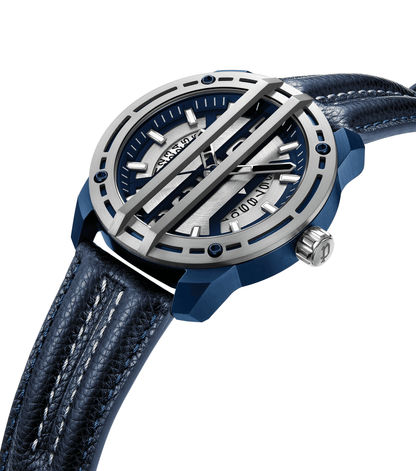 Police Fast Lane PEWGB0039841 Herrenuhr Blau • Lederarmband • Datumsanzeige, Bild 2