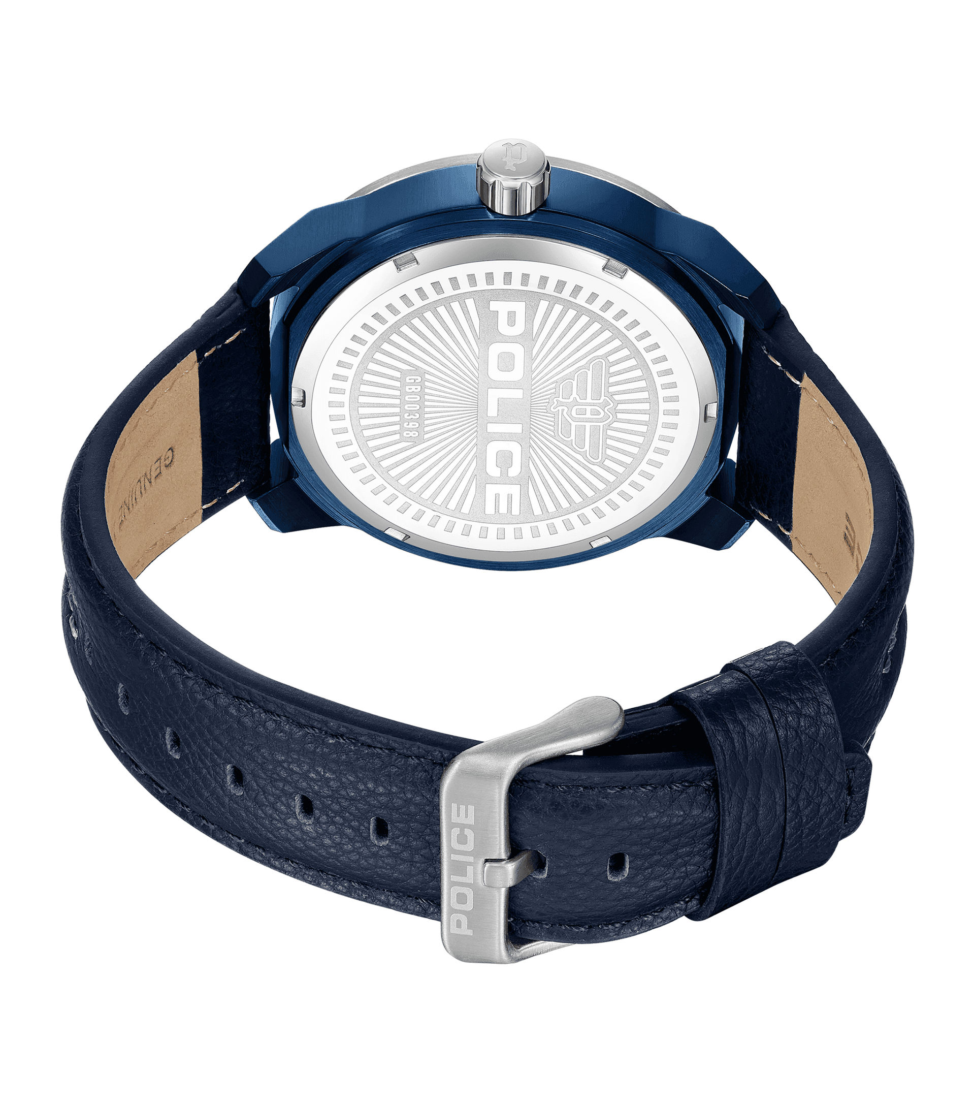Police Fast Lane PEWGB0039841 Herrenuhr Blau • Lederarmband • Datumsanzeige, Bild 3