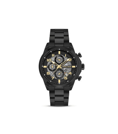 Police Soul PEWGK0053902-SET Herrenuhr Schwarz • Multifunktions-Chronograph • Industrielles Design