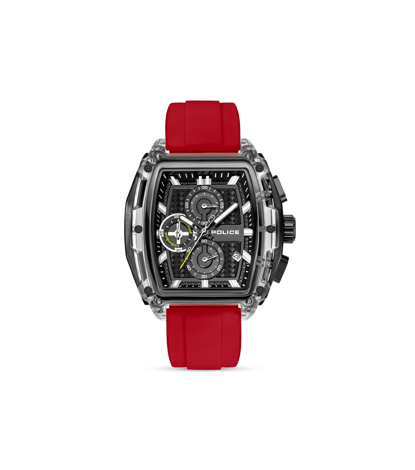 Police Clout Tank PEWGO00778X2 Herrenuhr Schwarz • Quarz-Chronograph • Set mit 4 Armbändern, Bild 8