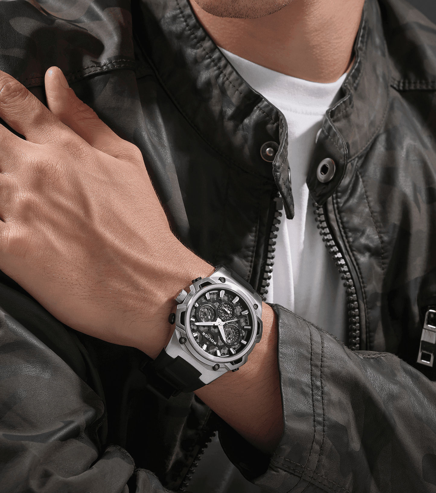Police Challenger PEWGQ0071902 Herrenuhr Schwarz • Multifunktionswerk • Wochentag- und Datumsanzeige, Bild 5