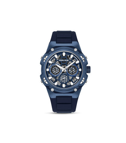 Police Challenger PEWGQ0071903 Herrenuhr Blau • Multifunktionswerk • Ionenbeschichtetes Gehäuse