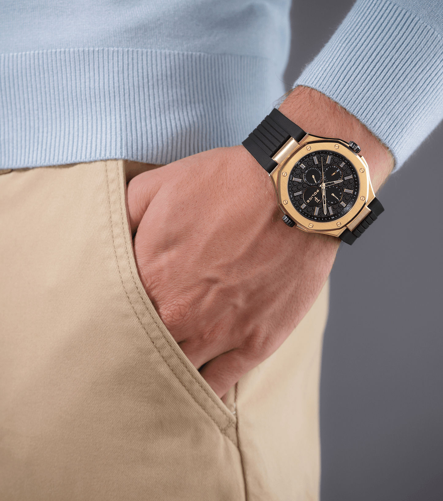 Police DUAL PEWGQ0081901 Herrenuhr Schwarz • Zwei Zifferblätter • Multifunktion, Bild 11