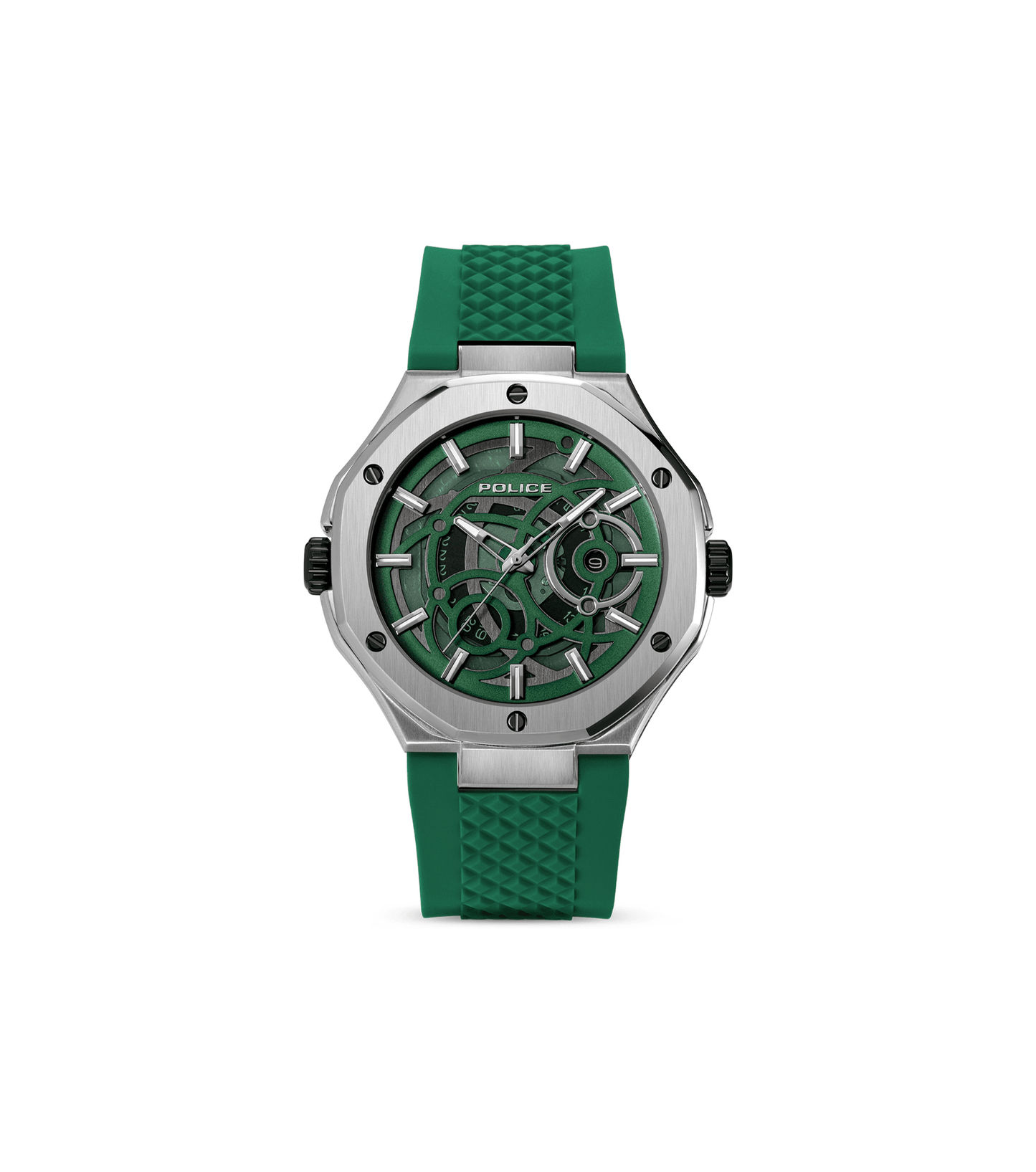 Police DUAL PEWGQ0081902 Herrenuhr Mehrfarbig • Zwei Zifferblätter • Roségold-IP-Beschichtung