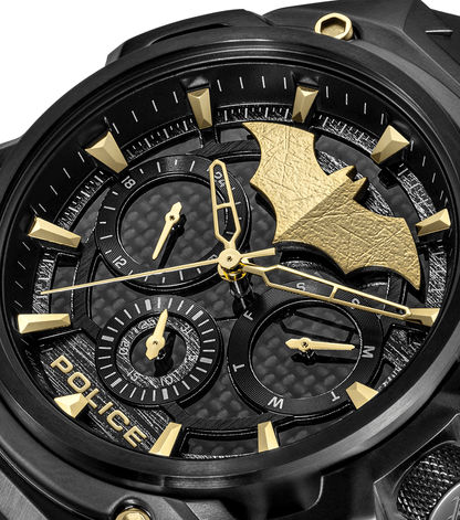 Police Crusader PEWGQ0089902-SET Herrenuhr Schwarz • Multifunktions-Chronograph • Batman-Edition mit Batarang Armband, Bild 4