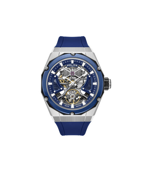 Police Dayton PEWGR0082304 Herrenuhr Blau • Automatikwerk • Sichtboden-Zifferblatt