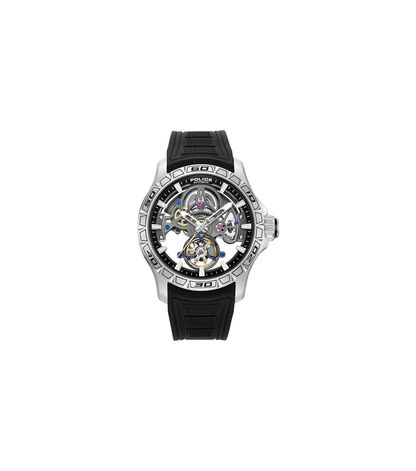 Police Spirit PEWGR0097801 Herrenuhr Schwarz • Automatikwerk • Skelett-Zifferblatt