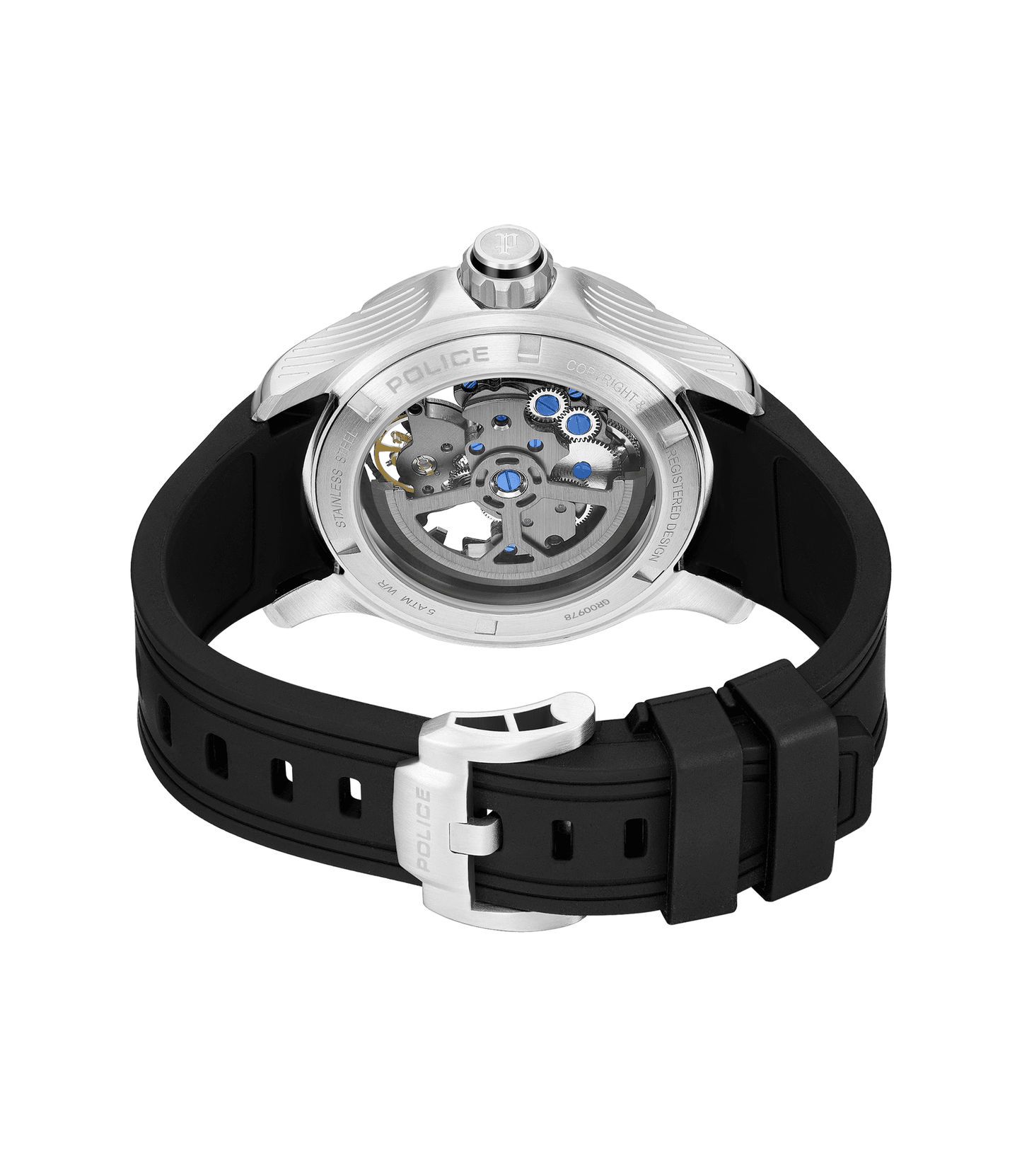 Police Spirit PEWGR0097801 Herrenuhr Schwarz • Automatikwerk • Skelett-Zifferblatt, Bild 3