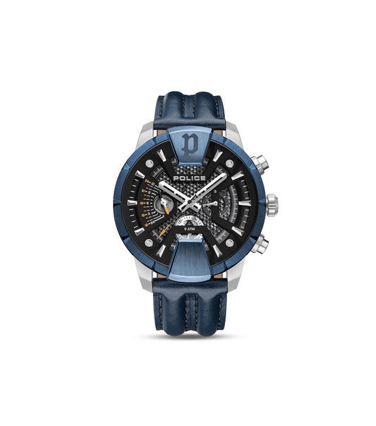 Police Huntley PEWJF2203709 Herrenuhr Blau • Multifunktion • 5 ATM Wasserdicht