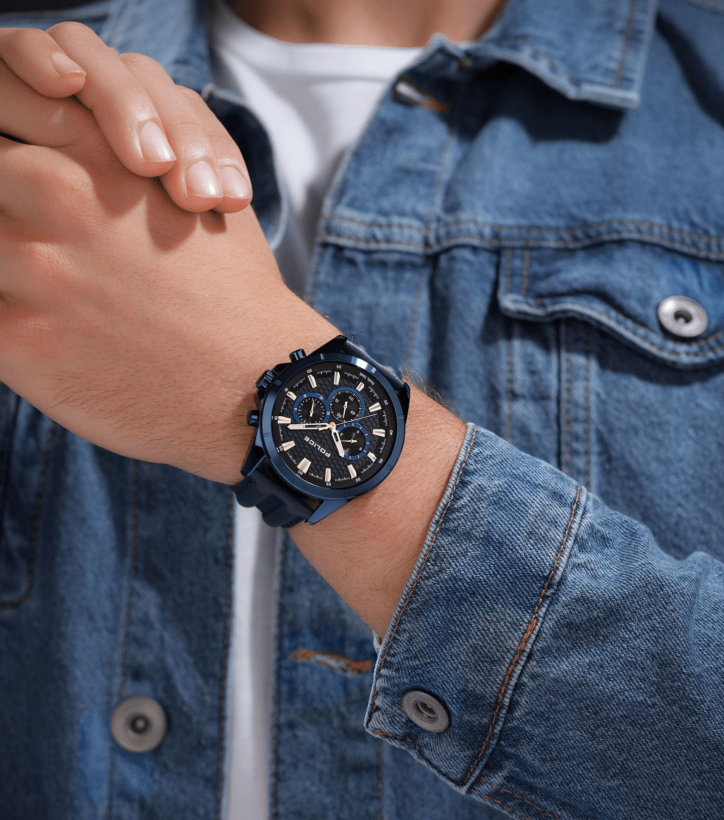 Police Malawi PEWJF2204113 Herrenuhr Blau • Multifunktions-Chronograph • Blaue IP-Beschichtung, Bild 5