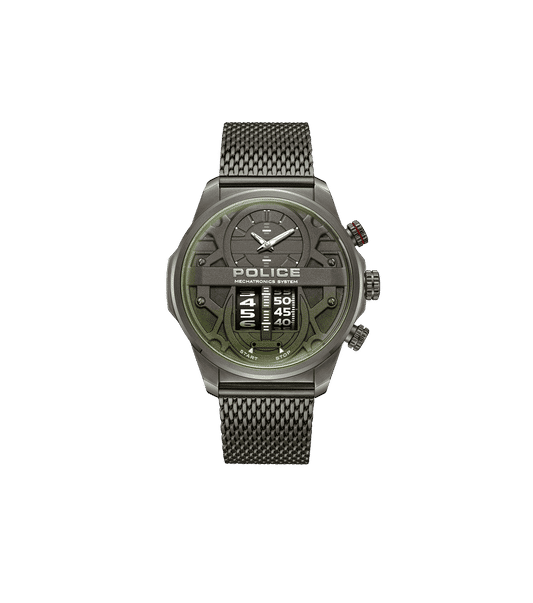 Police Rotorcrom PEWJG0006503 Herrenuhr Gunmetal • Mechatronisches Werk • Chronograph-Anzeige