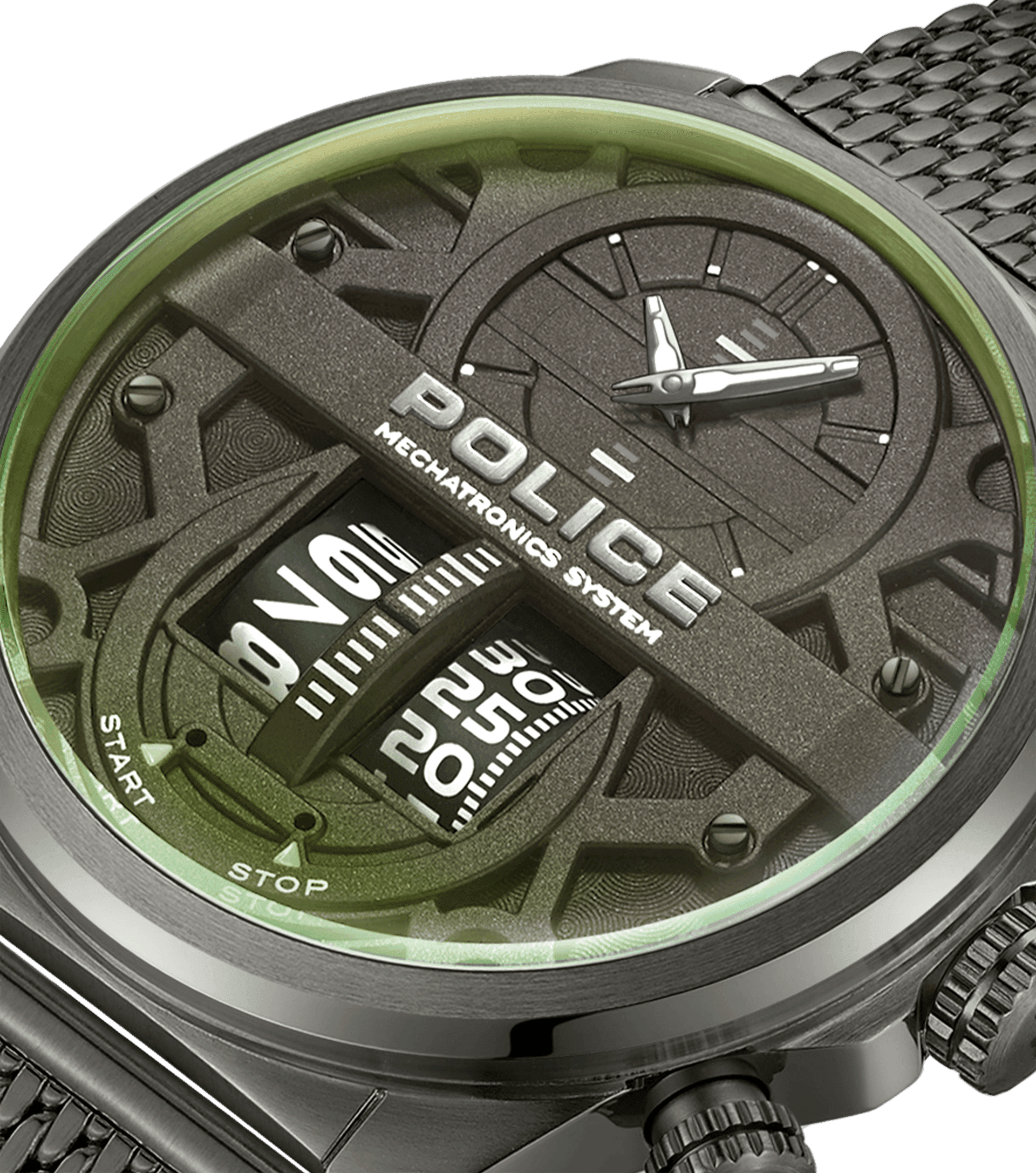 Police Rotorcrom PEWJG0006503 Herrenuhr Gunmetal • Mechatronisches Werk • Chronograph-Anzeige, Bild 4
