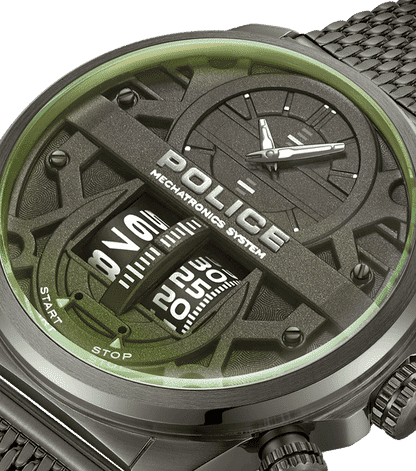 Police Rotorcrom PEWJG0006503 Herrenuhr Gunmetal • Mechatronisches Werk • Chronograph-Anzeige, Bild 4
