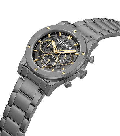 Police Knotty PEWJK0006407M Herrenuhr Silber • Multifunktionsanzeige • Gold-IP-Beschichtung, Bild 2