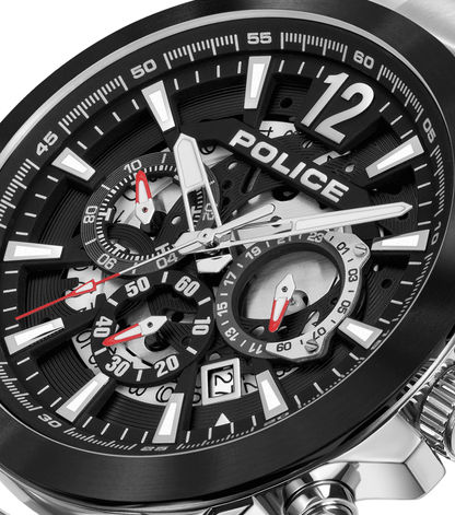 Police Vertigo PEWJK2194940 Herrenuhr Silber • Skelett-Zifferblatt • Quarz-Chronograph, Bild 4