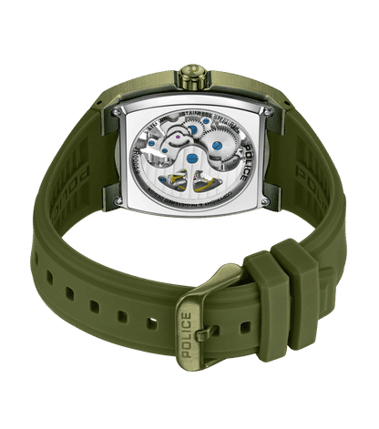 Police Skeletor PEWJR0005906 Herrenuhr Grün • Automatikwerk • Skelettiertes Zifferblatt, Bild 3