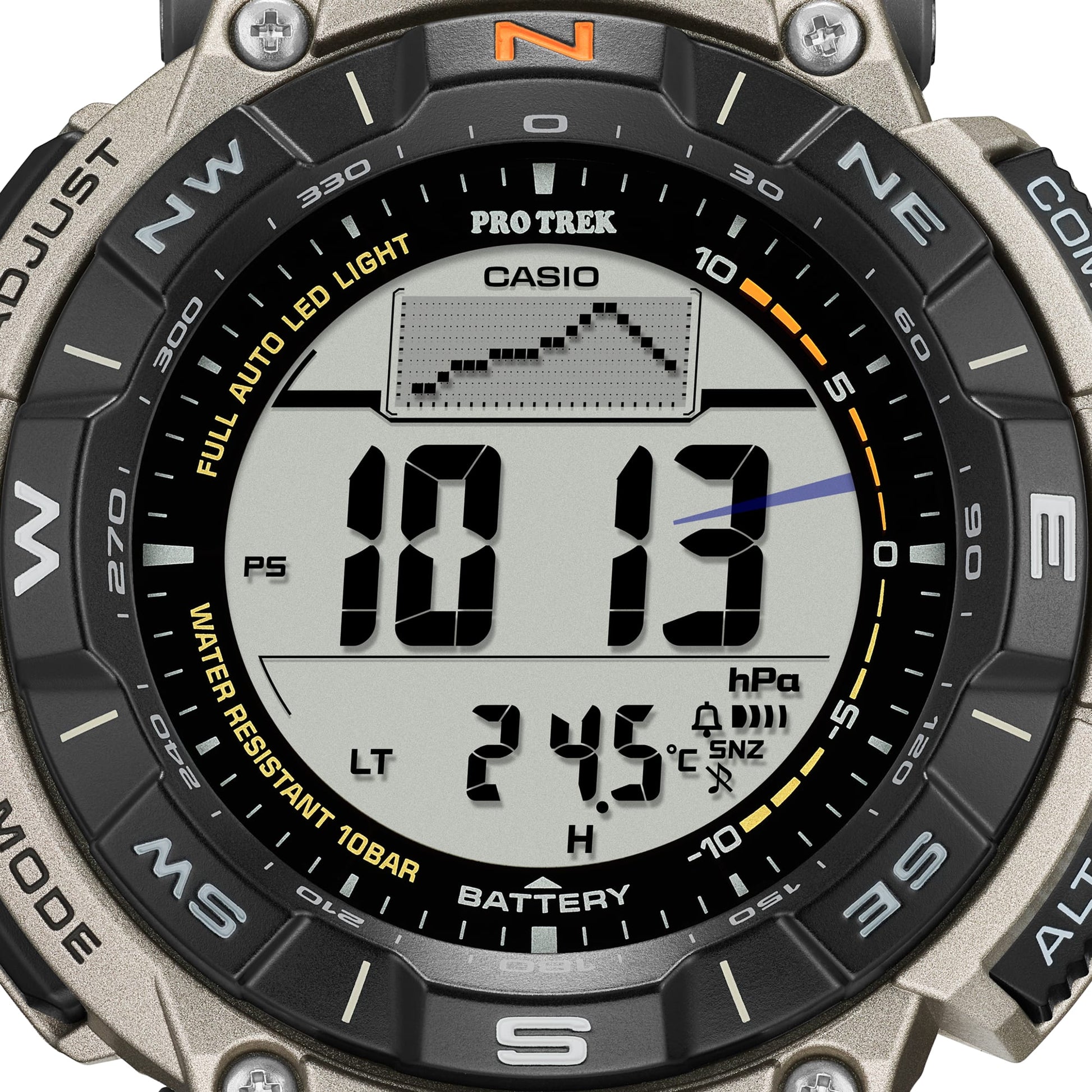 Casio PRG-340T-7ER Pro Trek Herrenuhr Weiß • Tough Solar • Digitaler Kompass, Bild 10