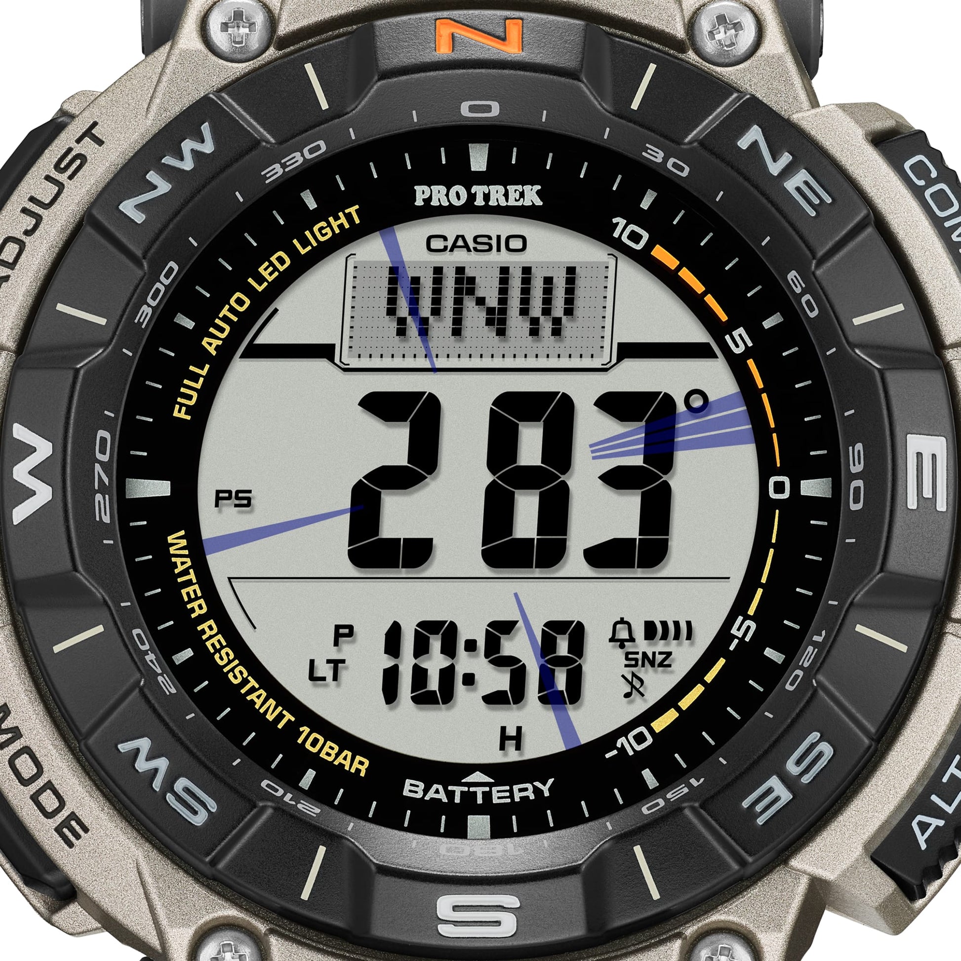 Casio PRG-340T-7ER Pro Trek Herrenuhr Weiß • Tough Solar • Digitaler Kompass, Bild 8