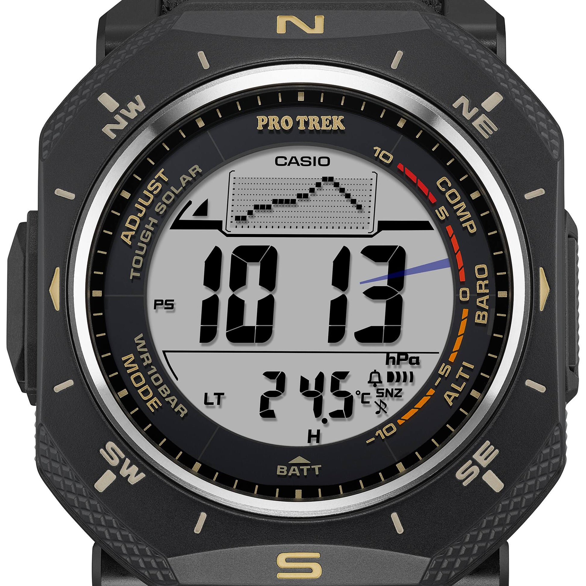 Casio Pro Trek PRG-69B-1ER PRG-69 Series Armbanduhr Schwarz • Solarbetrieb • Dreifachsensor, Bild 13
