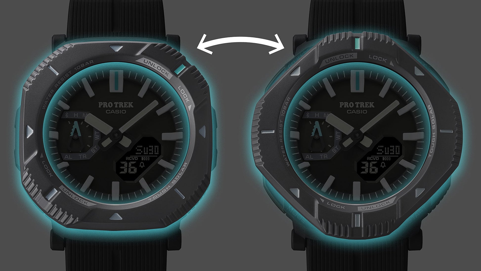Casio Pro Trek PRJ-B001-1ER Herrenuhr • Tough Solar & Bluetooth • Drehbare Schutzlünette, Bild 4