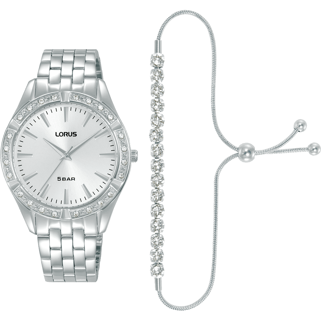 Lorus RG289XX9 Damenuhr Set mit Armband Silber • Mineralglas • Edelstahlarmband
