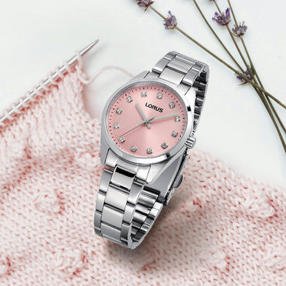Lorus RG325XX9 Damenuhr Fashion Rosa • Mineralglas • Edelstahlarmband, Bild 2