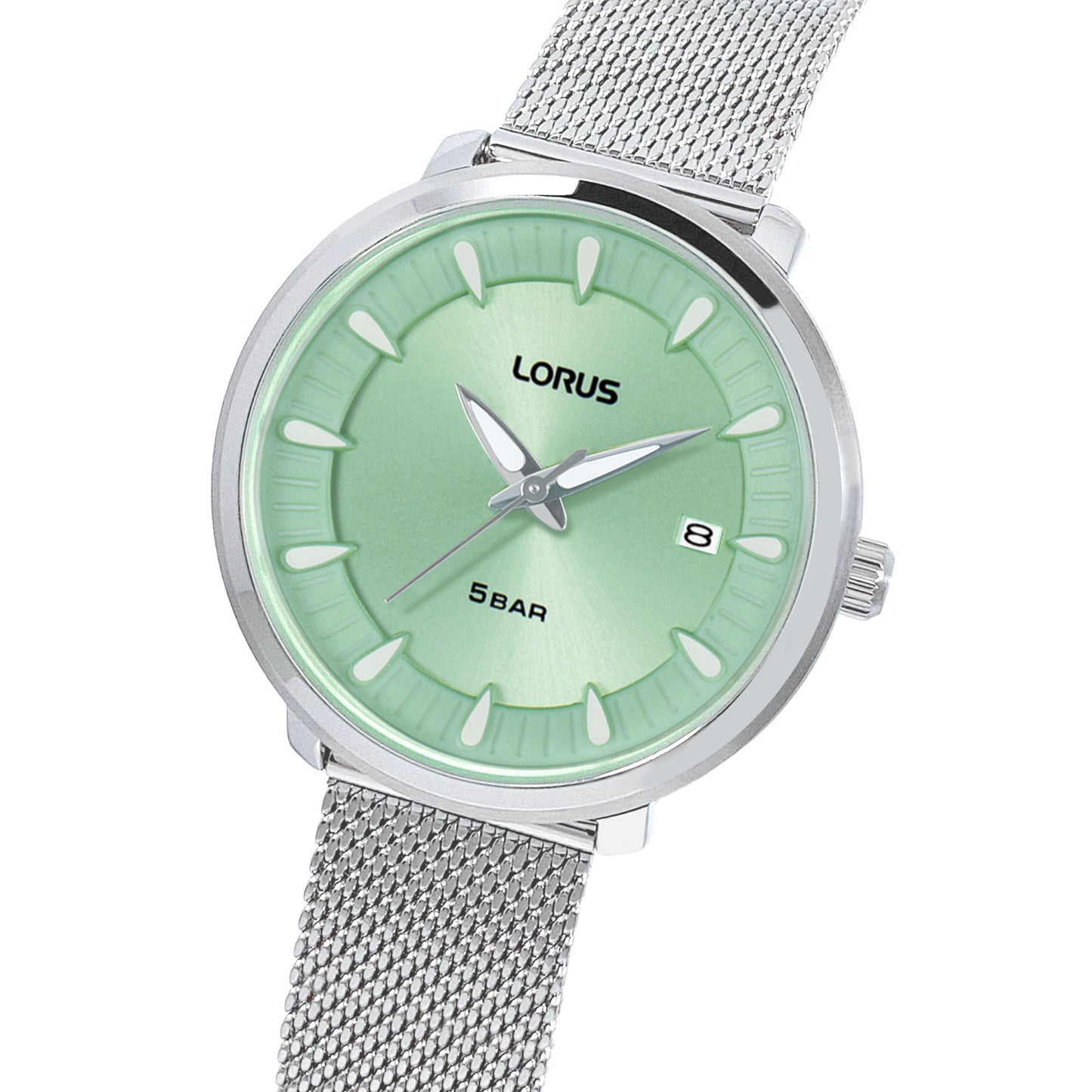 Lorus RG805DX9 Damenuhr Hellgrün • Mineralglas • Edelstahl-Mesharmband, Bild 2