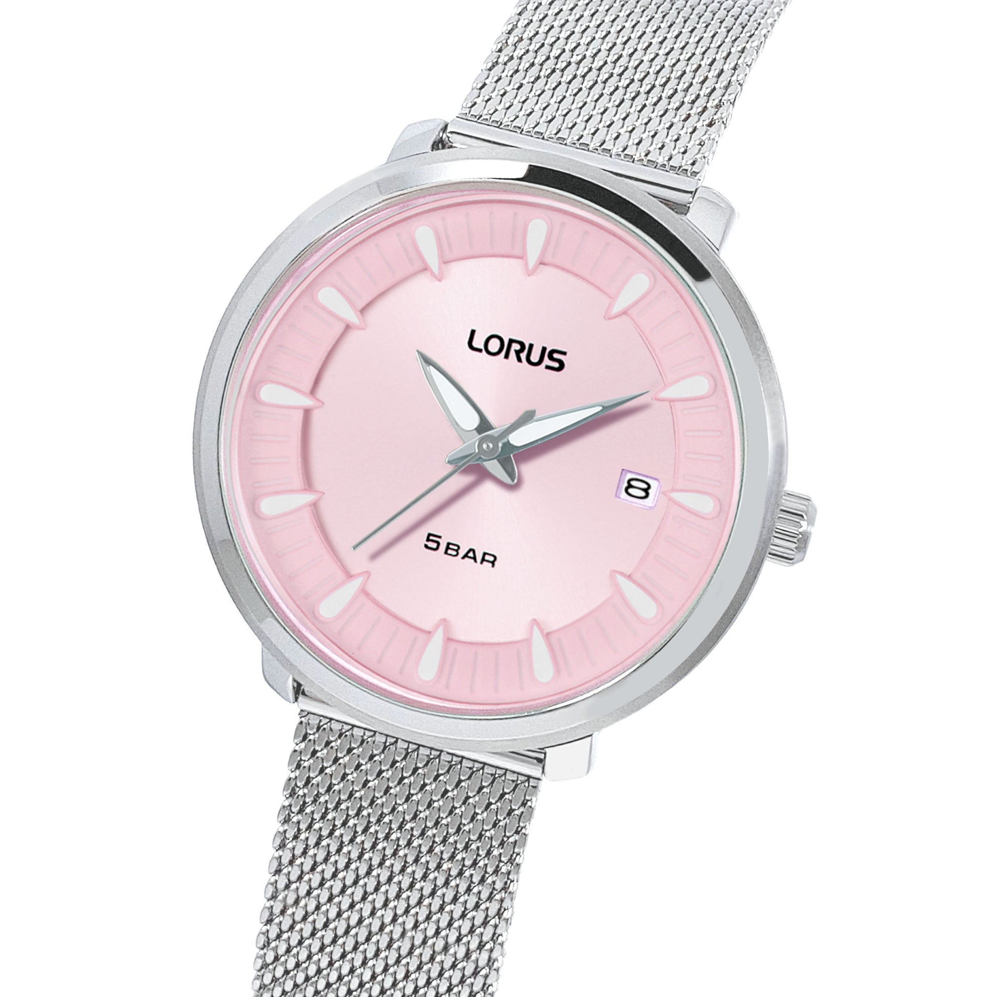 Lorus RG807DX9 Damenuhr Rosa • Mineralglas • Edelstahl-Mesharmband, Bild 2