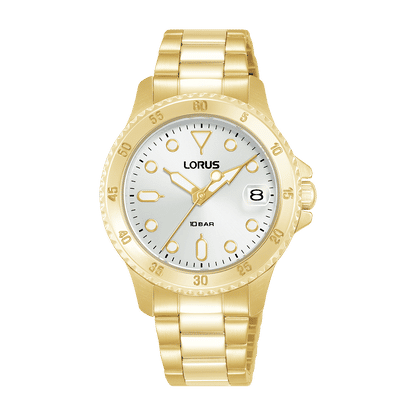 Lorus Sports RG816DX9 Damenuhr Silber • Mineralglas • Edelstahlarmband