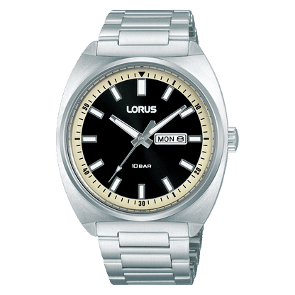 Lorus Sports RH311BX9 Herren Armbanduhr Schwarz • Mineralglas • Datum & Wochentag