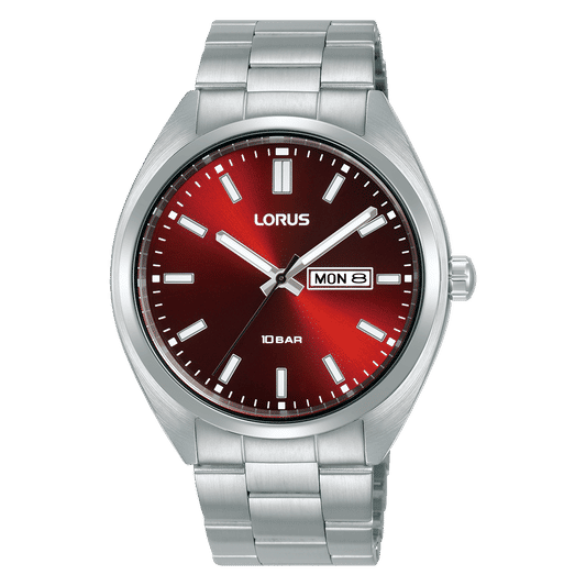 Lorus Sports RH369AX9 Herrenuhr Dunkelrot • Mineralglas • 10 bar Wasserdicht
