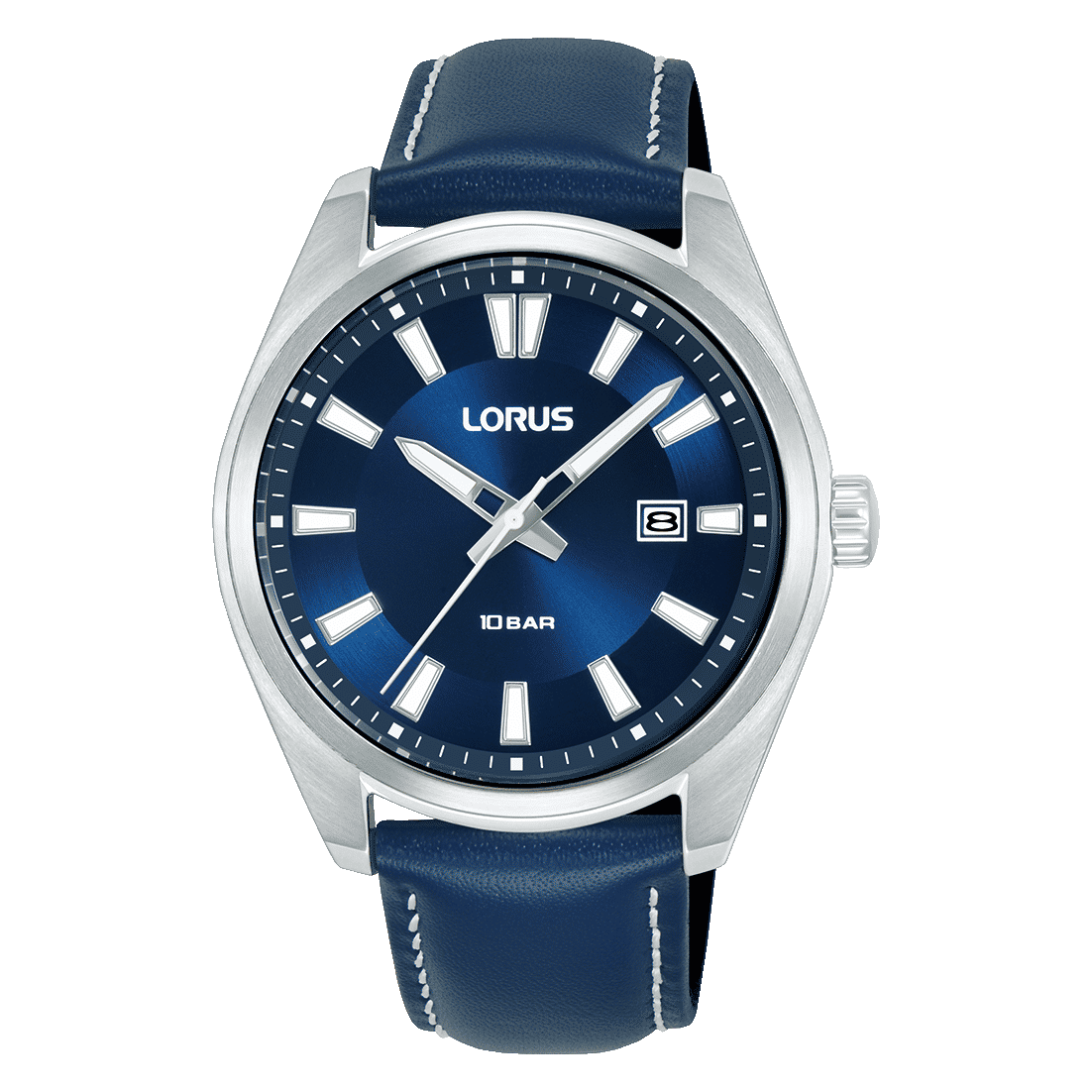 Lorus Classic RH923SX9 Herren Armbanduhr • Mineralglas • Blaues Lederband