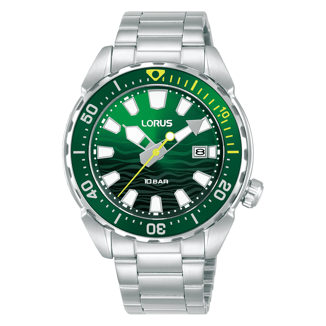 Lorus Sports RH949RX9 Herrenuhr Dunkelgrün • Mineralglas • 10 BAR wasserdicht