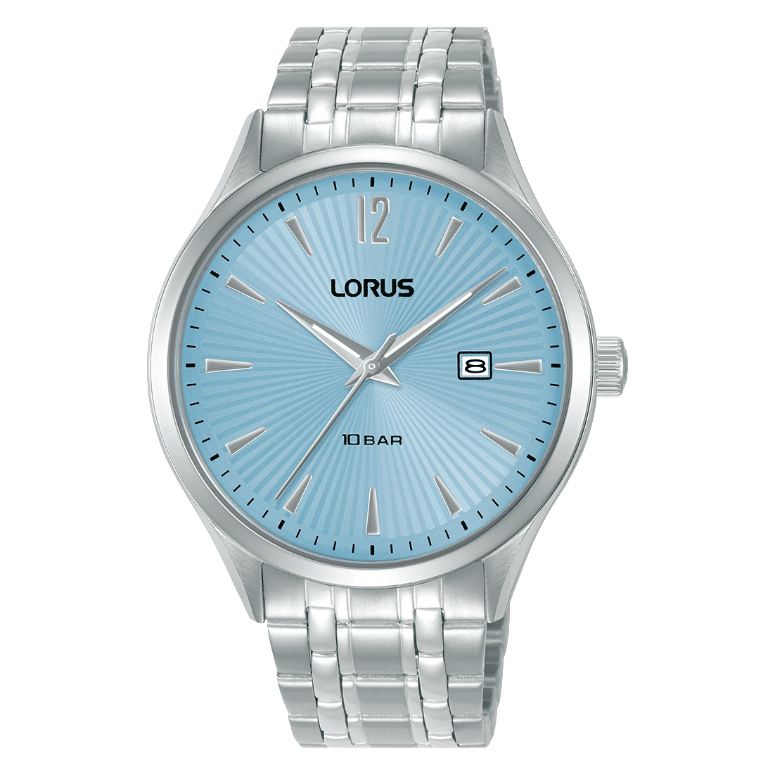 Lorus Classic RH991RX9 Herrenuhr Hellblau • Mineralglas • Edelstahlarmband