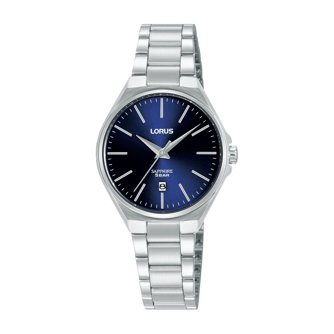 Lorus Dress RJ267BX9 Damen Armbanduhr Dunkelblau • Saphirglas • Edelstahlarmband