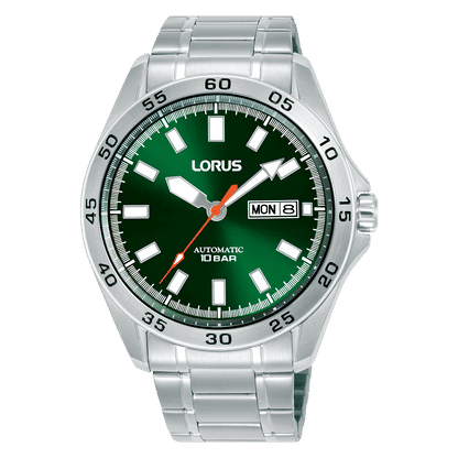 Lorus Classic RL423CX9 Herren Armbanduhr • Automatikwerk mit Datum & Tag • Dunkelgrünes Zifferblatt