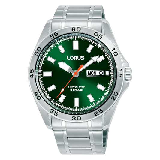 Lorus Classic RL423CX9 Herren Armbanduhr • Automatikwerk mit Datum & Tag • Dunkelgrünes Zifferblatt