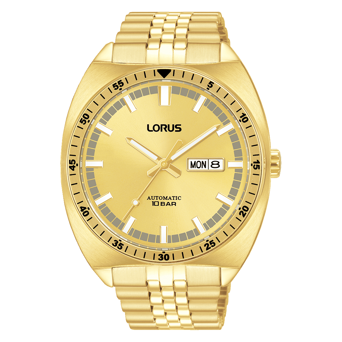 Lorus Sports RL450BX9 Herren Armbanduhr Gold • Automatikwerk • 10 BAR wasserdicht