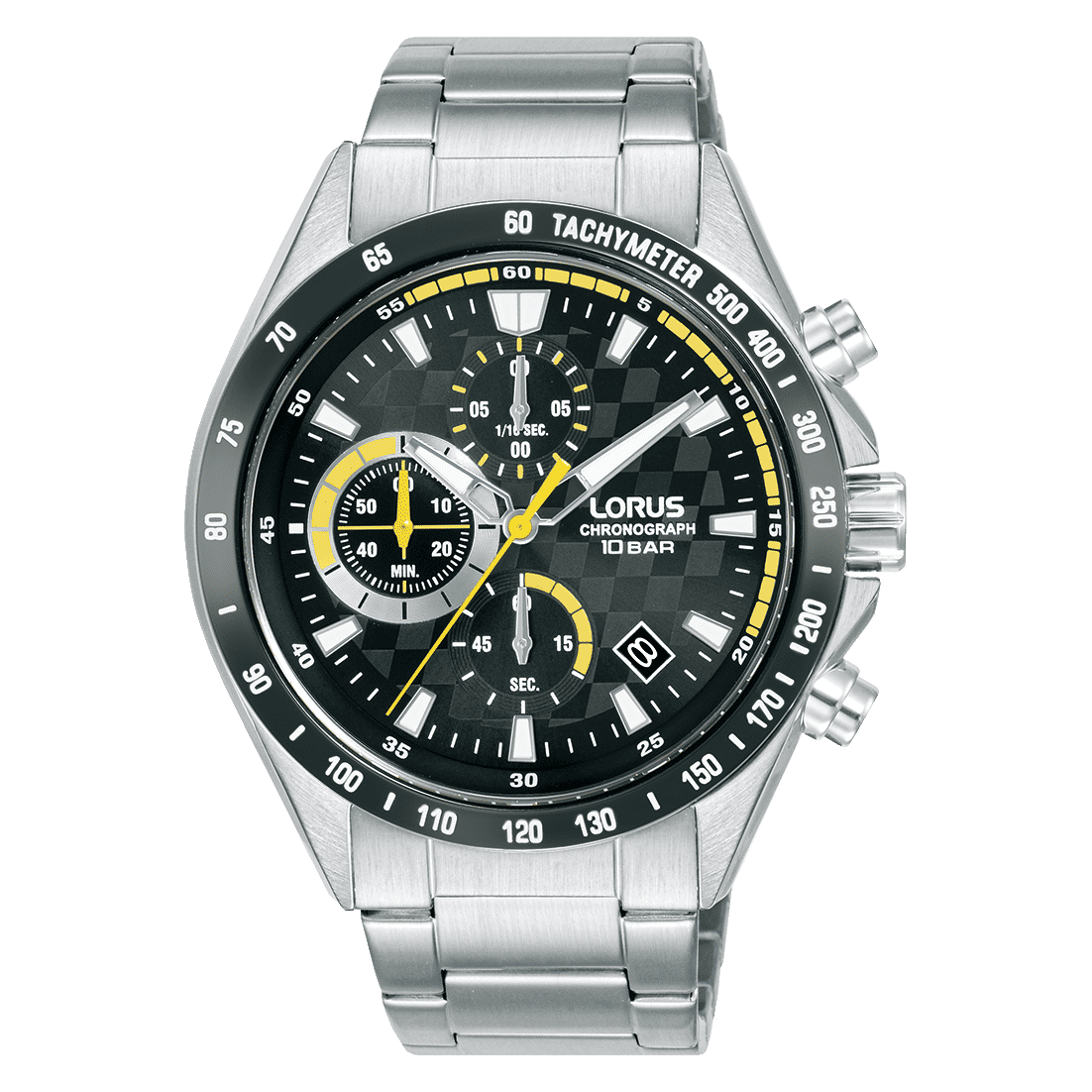 Lorus Sports RM313JX9 Herrenuhr Schwarz • Chronograph • Mineralglas